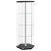 Zahavah - 4-Shelf Hexagonal Clear Glass Curio Cabinet - Simple Home Plus