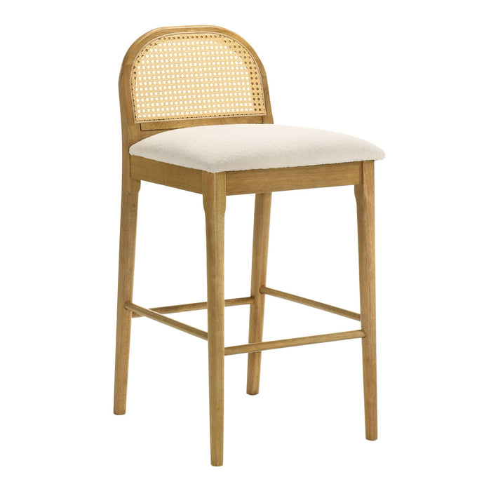 Lucio - Modern Farmhouse Wood Bar Height Kitchen Bar Stool - Simple Home Plus