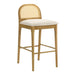 Lucio - Modern Farmhouse Wood Bar Height Kitchen Bar Stool - Simple Home Plus