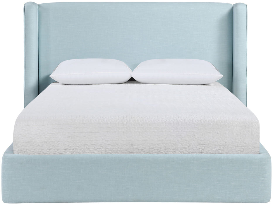 Kendall - Linen Textured Fabric Upholstered Bed - Simple Home Plus