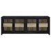 Denison - 79" 4-Door TV Stand Media Console - Black - Simple Home Plus