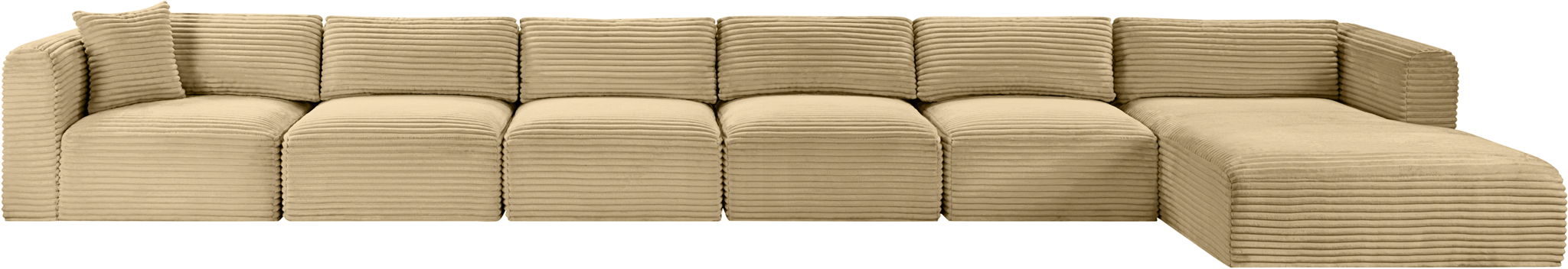 Shaggy - 6 Piece Modular Sectional With Chaise - Simple Home Plus