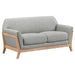 Vaughn - Fabric Upholstered Flared Arm Loveseat - Gray - Simple Home Plus