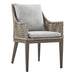 Grenada - Outdoor Wicker And Aluminum Gray Dining Chair With Beige Cushions - (Set Of 2) - Simple Home Plus