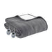 Fleece to Sherpa - Twin Heated Blanket - Dark Gray - Simple Home Plus