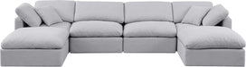 Indulge - Linen 6 Piece Modular Double Chaise Sectional - Simple Home Plus