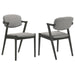 Stevie - Padded Wood Dining Arm Chair (Set of 2) - Black - Simple Home Plus
