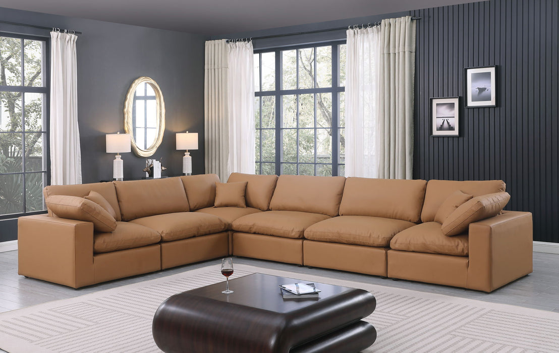 Comfy - 6 Piece Faux Leather Modular Corner Sectional - Simple Home Plus