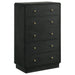 Cavelle - 5-Drawer Chest Of Drawers - Black - Simple Home Plus