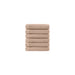 Diagonal Ribbed - 6 Piece Washcloths Set - Beige - Simple Home Plus