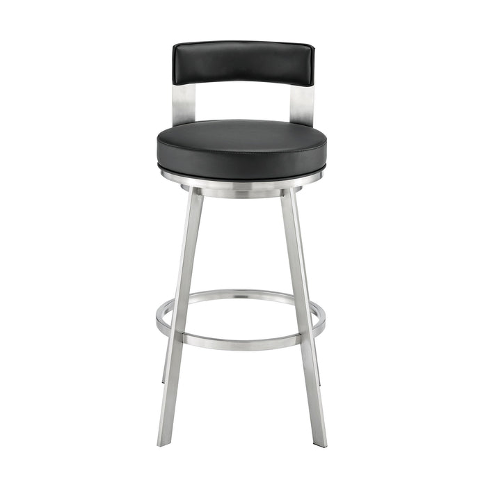Flynn - Swivel Bar Stool - Brushed Steel - Simple Home Plus