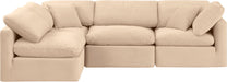 Indulge - Velvet 4 Piece Modular Sectional - Simple Home Plus