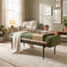 Perry - Cocktail Ottoman With Slide Tray - Green - Simple Home Plus