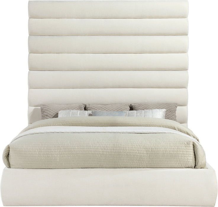 Adam - Chenille Fabric Bed With 89" Headboard - Simple Home Plus
