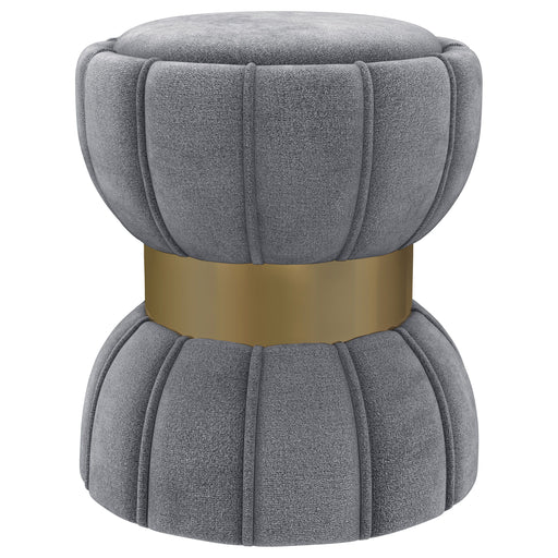 Sora - Round Upholstered Ottoman - Simple Home Plus