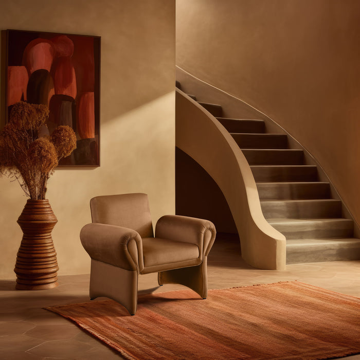 Fleurette - Accent Chair - Saddle - Simple Home Plus
