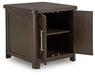 Breckington - Dark Brown - Rectangular 2-door End Table - Simple Home Plus