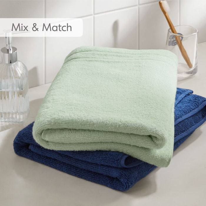400GSM Essential Bundle Quick Dry 12 Piece Towel Set - Indigo - Simple Home Plus