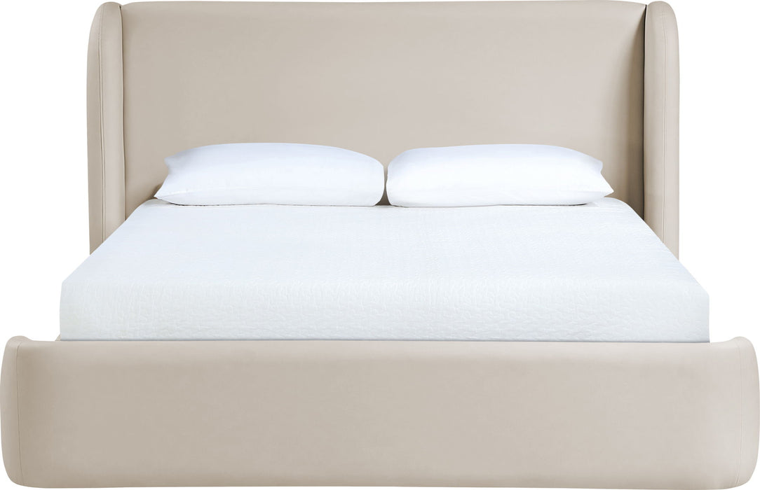 Warby - Vegan Leather Upholstered Bed - Simple Home Plus