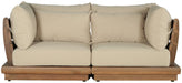 Mirella - 2 Piece Water Resistant Fabric 76" Upholstered Outdoor Patio Modular Loveseat - Simple Home Plus