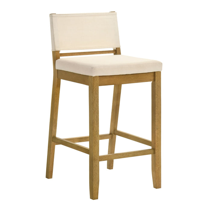 Yaneli - Contemporary Natural Wood Bar Height Kitchen Bar Stool - Simple Home Plus
