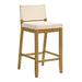 Yaneli - Contemporary Natural Wood Bar Height Kitchen Bar Stool - Simple Home Plus