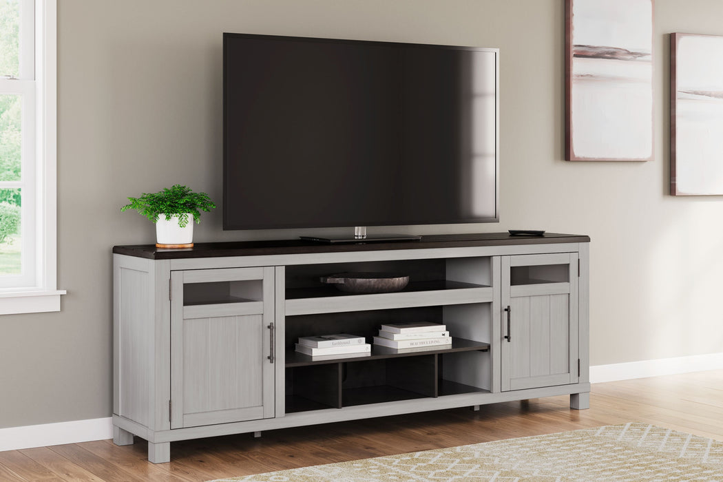Darborn - Gray / Brown - XL TV Stand W/Fireplace Option - Simple Home Plus