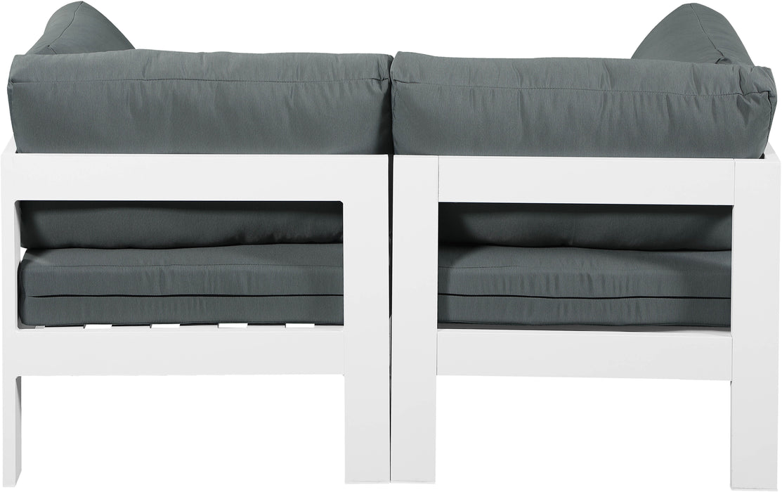 Nizuc - Outdoor Patio 2 Seat Modular Sofa With White Frame - Simple Home Plus