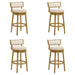 Noely - Modern Farmhouse Swivel Wood Bar Height Kitchen Bar Stool - Simple Home Plus