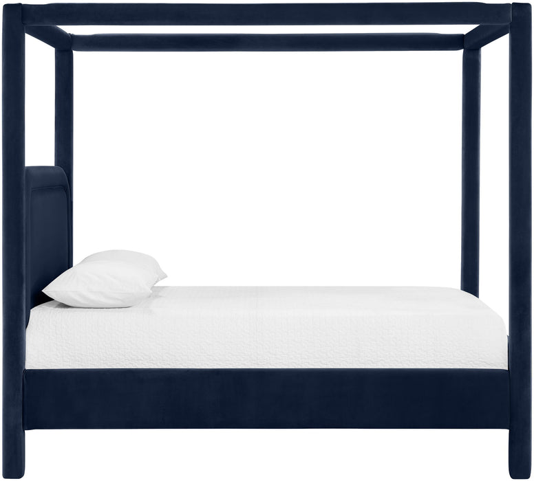 Salina - Velvet Upholstered Bed - Simple Home Plus
