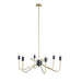 Alexis - 6-Light Two-Tone Chandelier - Antique Brass - Simple Home Plus
