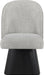 Marlowe - Linen Textured Fabric Upholstered Swivel Dining Side Chair - Stained Black - Simple Home Plus