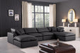 Comfy - 6 Piece Faux Leather Modular Double Chaise Sectional - Simple Home Plus