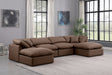 Indulge - Faux Leather 6 Piece Modular Double Chaise Sectional - Simple Home Plus