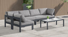 Nizuc - Outdoor Patio 5 Piece Modular Sectional With Gray Frame - Simple Home Plus