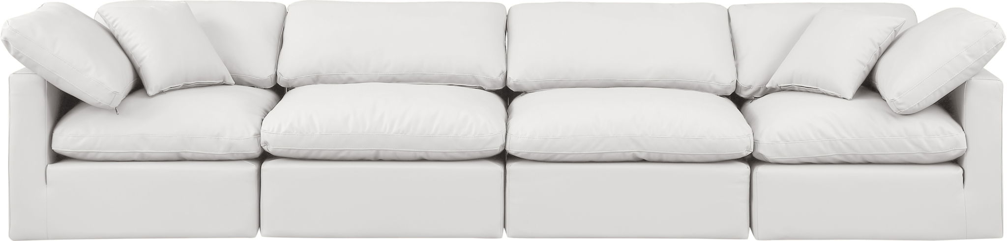 Indulge - Faux Leather 4 Seat Modular Sofa - Simple Home Plus