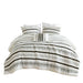 Carolina - 7 Piece King/California King Stripe Comforter And Quilt Set - Black - Simple Home Plus