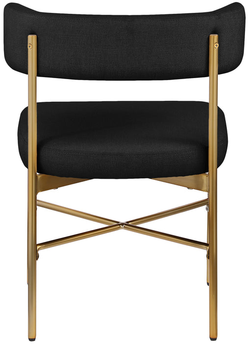 Rivage - Durable Dining Chair With Gold Frame (Set of 2) - Simple Home Plus