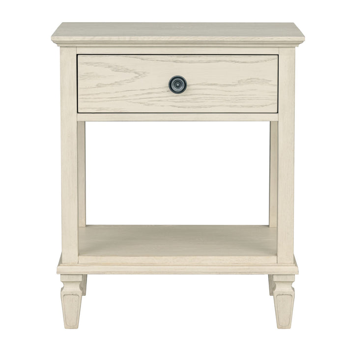 Victoria - One-Drawer Bedside Table With Shelf - Antique Cream - Simple Home Plus