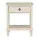 Victoria - One-Drawer Bedside Table With Shelf - Antique Cream - Simple Home Plus