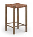 Entwine - Vegan Leather Upholstered Backless Counter Stool - Painted Brown - Simple Home Plus