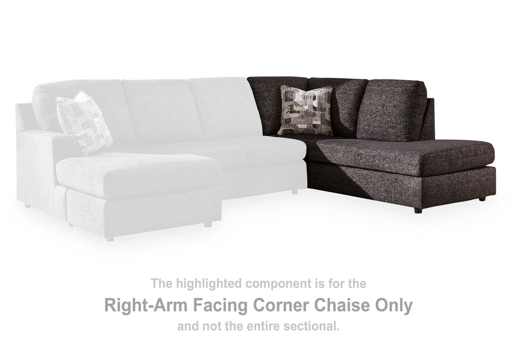 Lentiz - RAF Corner Chaise - Onyx - Simple Home Plus