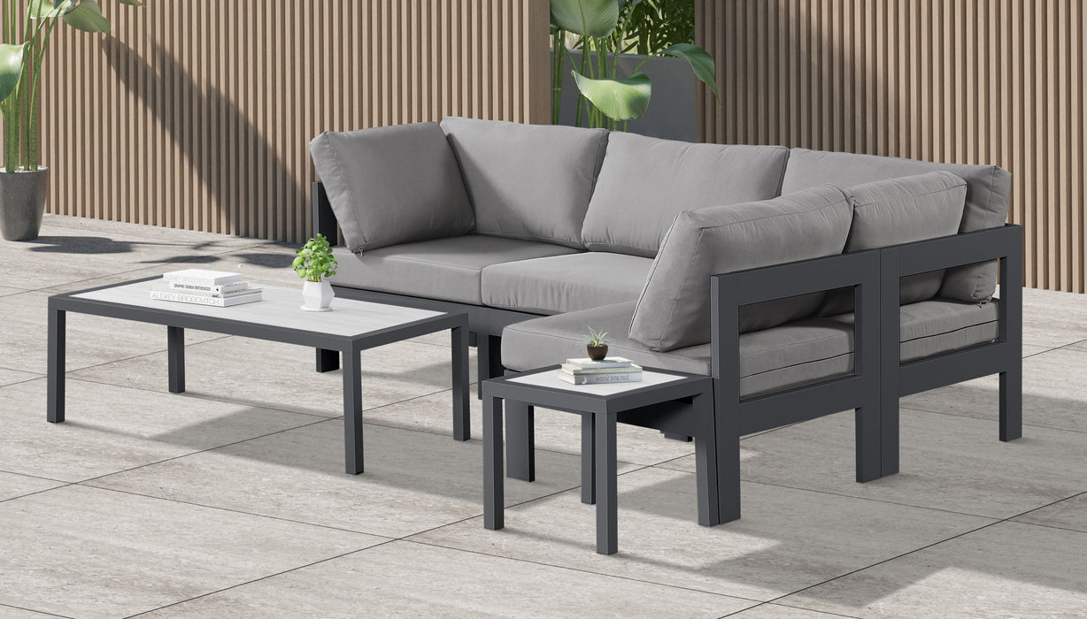 Nizuc - Outdoor Patio 4 Piece Modular Sectional With Gray Frame - Simple Home Plus