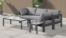 Nizuc - Outdoor Patio 4 Piece Modular Sectional With Gray Frame - Simple Home Plus