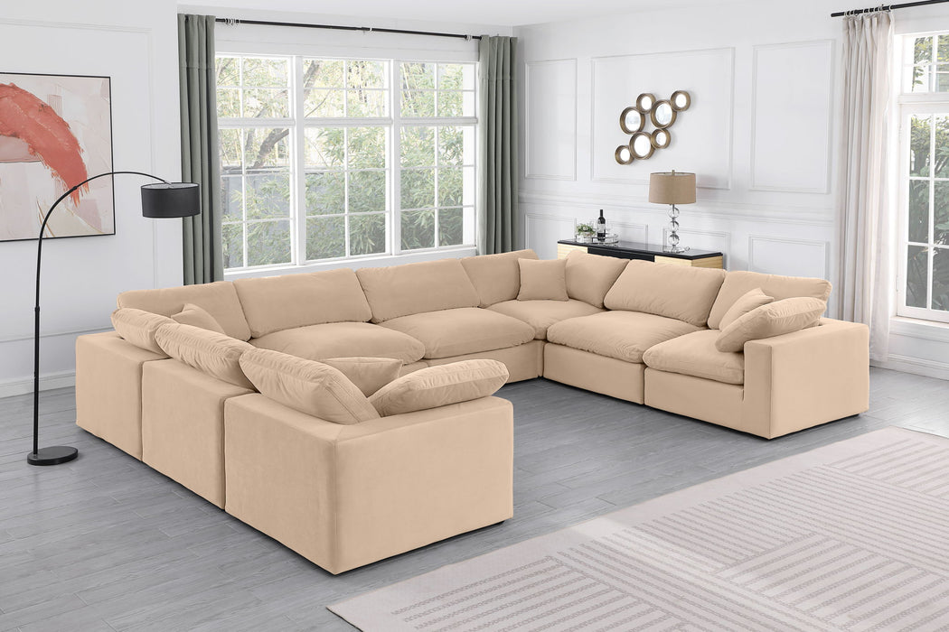 Comfy - 8 Piece Velvet Modular Sectional - Simple Home Plus
