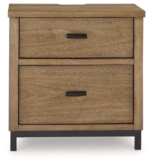 Tomtyn - Light Brown - Two Drawer Night Stand - Simple Home Plus