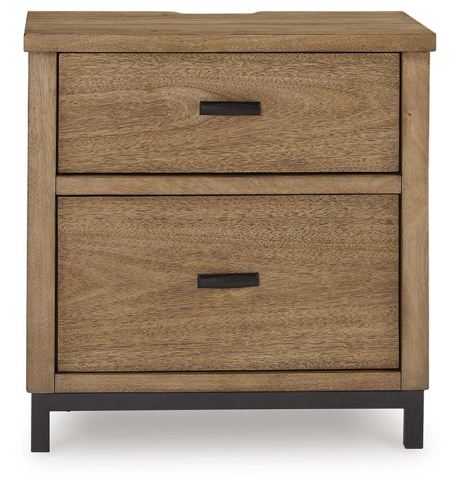 Tomtyn - Light Brown - Two Drawer Night Stand - Simple Home Plus