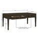 Kenna - Fluted 2 Drawer Coffee Table - Brown - Simple Home Plus