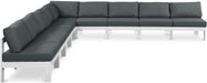 Nizuc - Outdoor Patio 9 Piece Modular Sectional With White Frame - Simple Home Plus