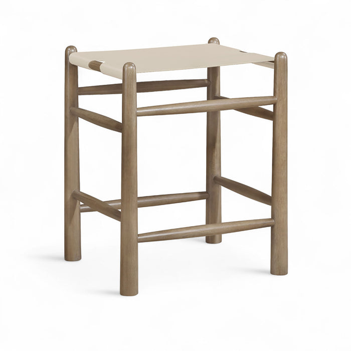 Santos - Backless Counter Stool With Stained Brown Base - Simple Home Plus